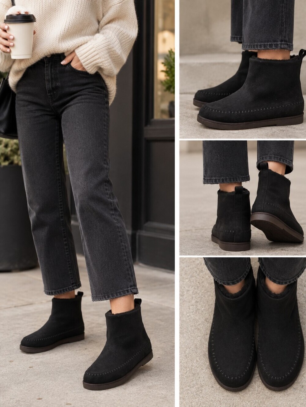 Steve Madden Tommy Black Suede Ankle Boot Size 6.5